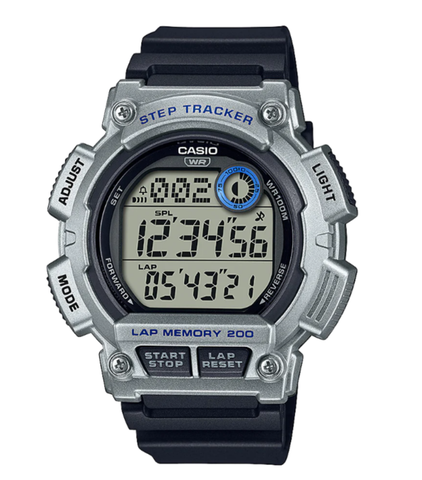 CASIO STEP TRACKER DUAL TIME STOPWATCH DIGITAL WATCH WS-2100H-1A