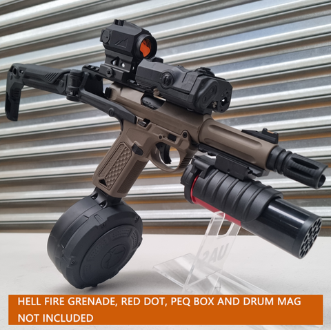 Brand new - Action Army AAP01 Tan with Folding stock and Grenade Launcher
