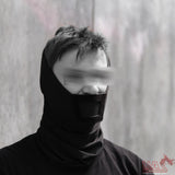 Mesh Face Mask Half Extended - Black