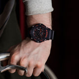 G SHOCK IGNITE RED CARBON CORE GUARD, BLK FACE RED ACCENT, BLK RESIN BAND