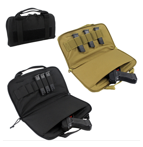 14" Gun Bag Pistol Case Handgun Carrier Laptop - Tan