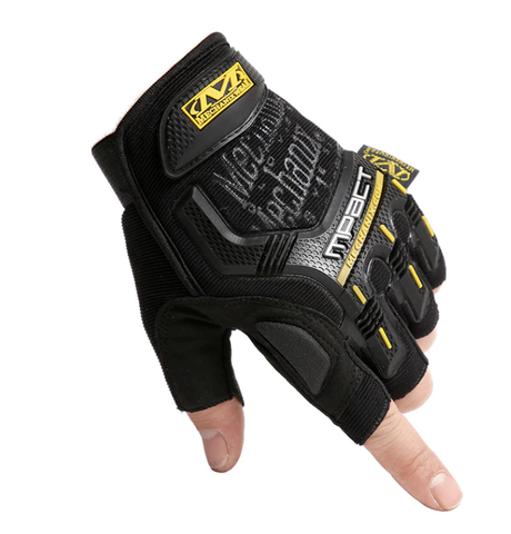 Mechanix Style Tactical Gloves Half Finger - Yellow