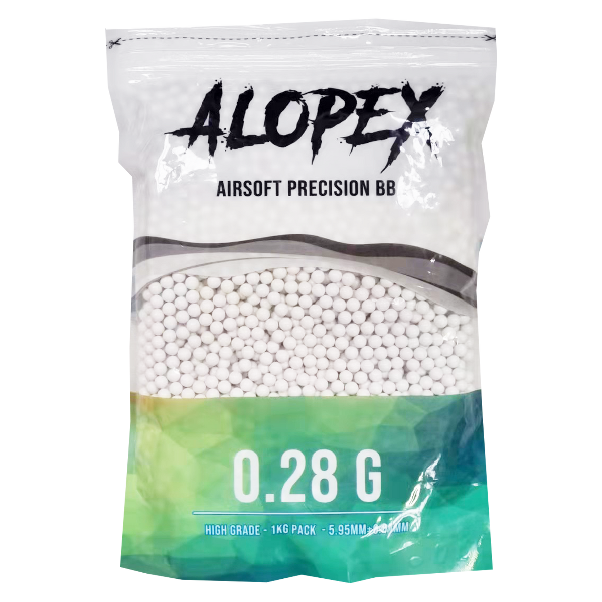 Alopex Airsoft 6mm White Precision BB 0.28g 1Kg Pack Unlimited