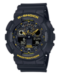 G SHOCK DUO CAUTION BLK&YLW W/TIME, ALARM, 200M WR, BLK RESIN BAND