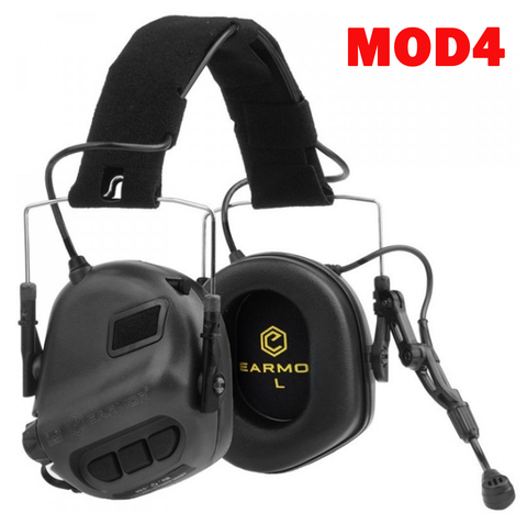 EARMOR - M32 MOD4 ELECTRONIC COMM HEARING PROTECTOR - BLACK