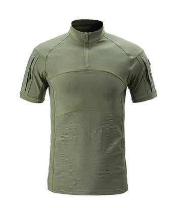 Tactical T Shirt Short Sleeve Breathable Tights- ODgreen