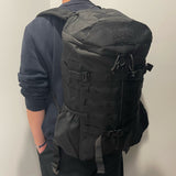 Tri Zip Tactical Molle Backpack-Black