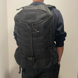 Tri Zip Tactical Molle Backpack-Black