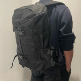 Tri Zip Tactical Molle Backpack-Black