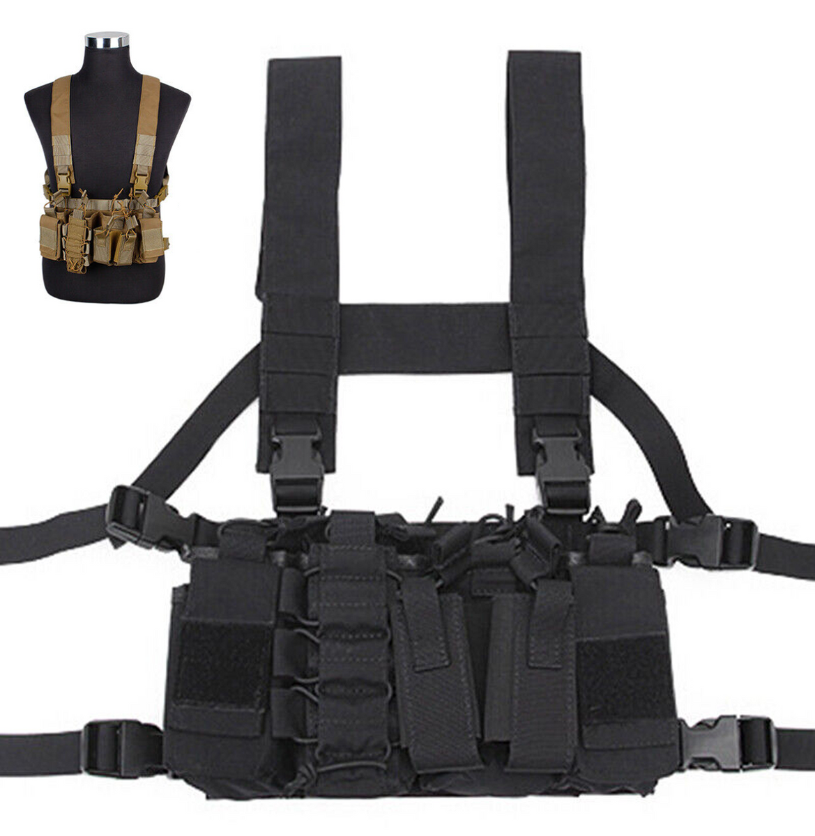 Micro Chest Rig Black Unlimited Airsoft Shop