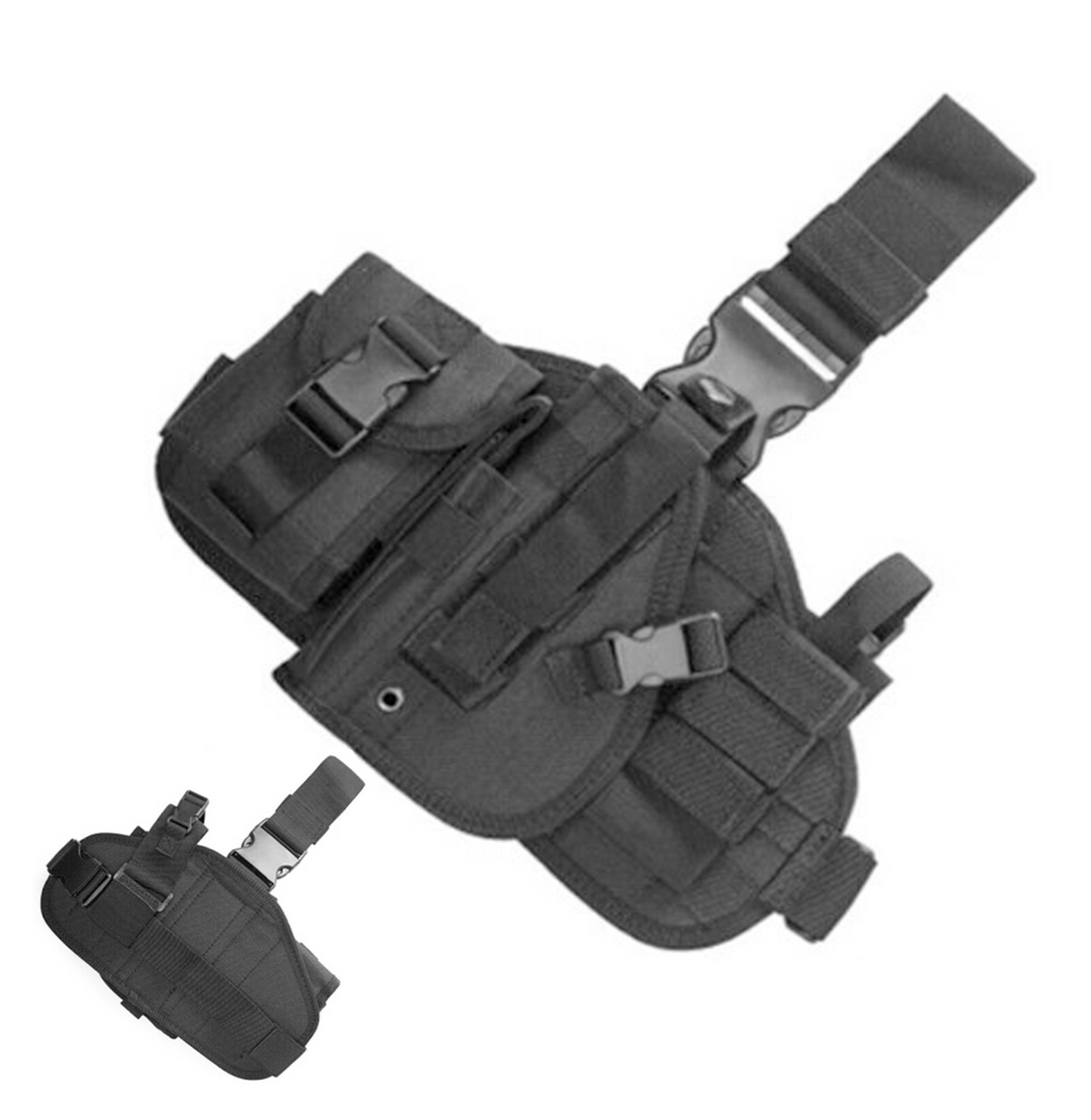 Drop Leg Rigs Leg Rig Universal Drop leg holster with mag pouches - Black – Unlimited ...