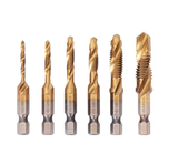 Titanium coated Tap & Drill Set 6Pcs