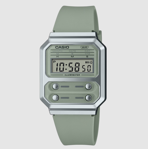 CASIO A100WEF-3A Vintage Digital Square Watch