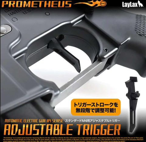 Prometheus M4 Adjustable Trigger for Tokyo Marui M4 AEG / Krytac V2 M4 AEG Series - Black