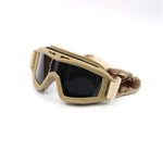 Tactical Airsoft Windproof Anti Fog Goggles- Tan