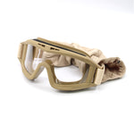 Tactical Airsoft Windproof Anti Fog Goggles- Tan