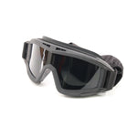Tactical Airsoft Windproof Anti Fog Goggles- Black