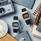 CASIO DIGITAL SQUARE FACE, GOLD F91WM-9A