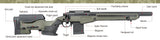 Action Army AAC T10S sniper rifle labelled parts diagram