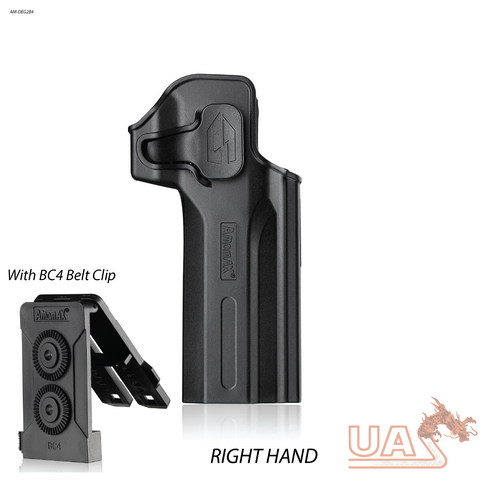 Amomax Holster for Desert Eagle with Molle & Belt Clip - Black