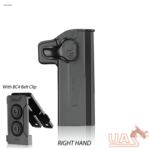 Amomax Holster Hi-capa 2011 series Pistols with MOLLE & Belt Clip - RIGHT HAND - Black