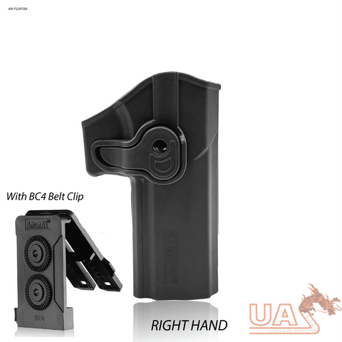 Amomax Holster fits Sig Sauer P320 Full size M17 with MOLLE & Belt Clip - Black