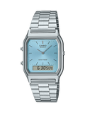 Casio AQ230A-2A1 Vintage Ana-Digi Watch, Blue Dial
