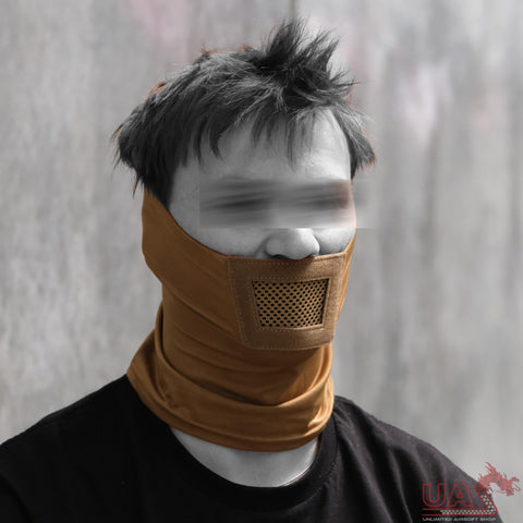 Mesh Face Mask Half - Tan
