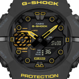 G SHOCK DUO CAUTION BLK&YLW SOLAR, ALARM, 200M WR, BLK W/ YLW ACC, BLK RESIN BAND