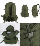Tri Zip Tactical Molle Backpack-OD Green