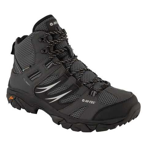 Hi-Tec Men's Tarantula Waterproof Mid Hiking Shoes - Steel grey / Black
