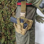 Leg Rig Universal Drop leg holster with mag pouches - Tan
