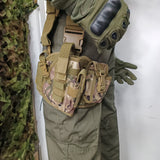 Leg Rig Universal Drop leg holster with mag pouches - Multicam