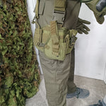 Leg Rig Universal Drop leg holster with mag pouches - OD Green