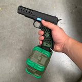 WE Green Hex Cut with Green Drum Mag