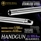 NINEBALL P320 Handgun inner Barrel 105.9mm