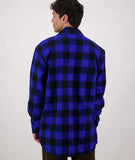 Swanndri Men's Ranger Wool Zip Front Bushshirt Blue/Black Check