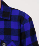 Swanndri Men's Ranger Wool Zip Front Bushshirt Blue/Black Check
