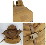 Tri Zip Tactical Molle Backpack-TAN