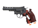 WG CO2 FULL METAL AIR Pistol MAGNUM REVOLVER 4" - Black / 4.5mm steel BB