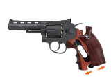 WG CO2 FULL METAL AIR Pistol MAGNUM REVOLVER 4" - Black / 4.5mm steel BB