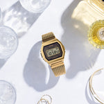 CASIO VINTAGE PREMIUM ALARM, S/WATCH, WR, STEEL, MILANESE STYLE