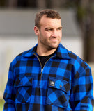Swanndri Men's Ranger Wool Zip Front Bushshirt Blue/Black Check