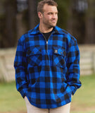 Swanndri Men's Ranger Wool Zip Front Bushshirt Blue/Black Check