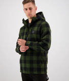 Swanndri Men's Reidston Windproof Wool Anorak Olive/Black Check
