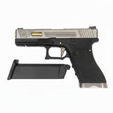 WE - Glock 17 T3 GBB Pistol - Gold barrel / Silver Slide