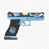 WE Glock 17 SECRET Ver. CAMO BLUE GBB Pistol