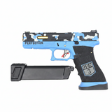 WE Glock 17 SECRET Ver. CAMO BLUE GBB Pistol