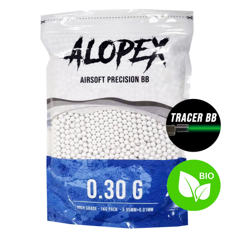 Alopex - Airsoft 6mm Bio Green Tracer BB 0.30g - 1Kg Pack