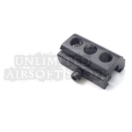AIRSOFT - Bipod Adapter Fit for 20mm Rail with 3 holes - Black